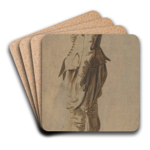Study of a Standing Youth in a Hat by Dirck Hals Art Drink Coaster set