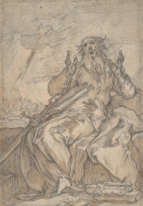 Saint Paul Seated, with his Conversion in the Background (16th century) by Abraham Bloemaert Art Print Download