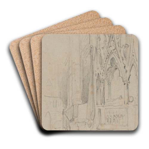 At Westminster Abbey by Nicaise De Keyser Art Drink Coaster set At Westminster Abbey by Nicaise De Keyser Art Drink Coaster set