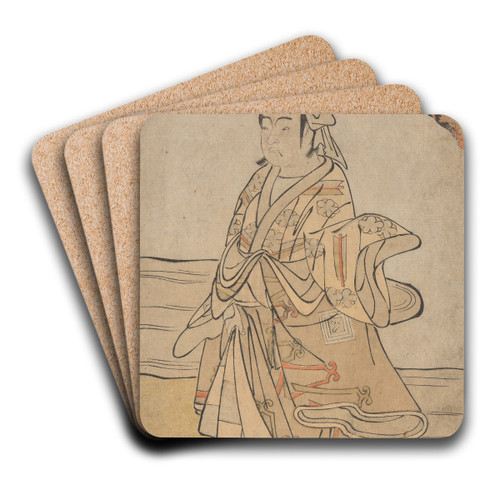 The Actor Ichikawa Yaozo by Katsukawa Shunch Art Drink Coaster set