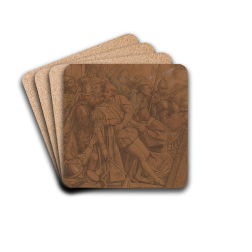 The Death of Alderman Jan van de Werve During the Spanish Fury, 4 November 1576 by Godfried Guffens Drink Coasters - set of 4 The Death of Alderman Jan van de Werve During the Spanish Fury, 4 November 1576 by Godfried Guffens Drink Coasters - set of 4