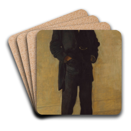 The Thinker; Portrait of Louis N. Kenton by Thomas Eakins Art Drink Coaster set