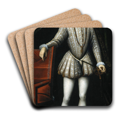 Portrait de Charles IX (1550-1574), roi de France by Franois Clouet Art Drink Coaster set Portrait de Charles IX (1550-1574), roi de France by Franois Clouet Art Drink Coaster set