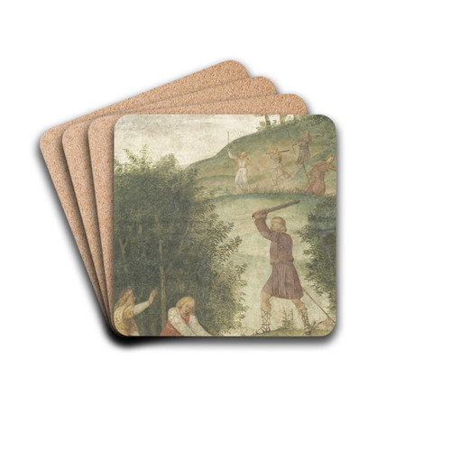 Cephalus Punished at the Hunt by Bernardino Luini Drink Coasters - set of 4 Cephalus Punished at the Hunt by Bernardino Luini Drink Coasters - set of 4