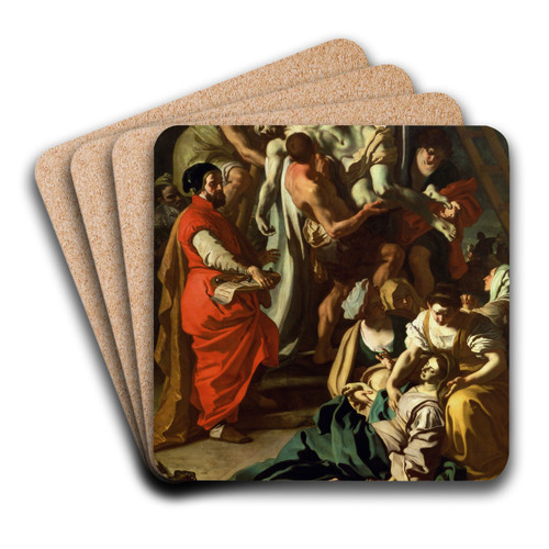 The Deposition by Francesco Solimena Art Drink Coaster set