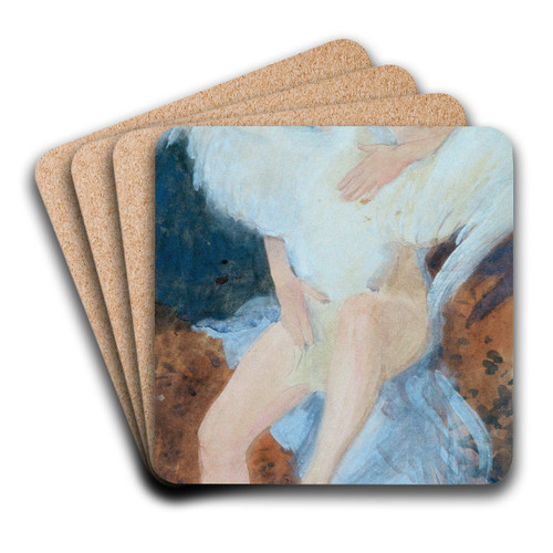 Leda mit dem Schwan by Josef Wawra Art Drink Coaster set