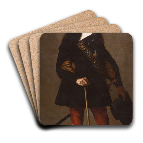 Don Juan Bazo de Moreda by Francisco de Zurbarn Art Drink Coaster set Don Juan Bazo de Moreda by Francisco de Zurbarn Art Drink Coaster set