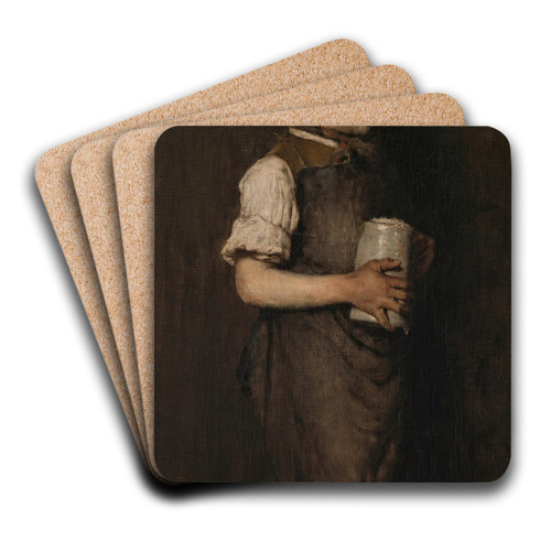 The Whistling Boy by William Merritt Chase Art Drink Coaster set The Whistling Boy by William Merritt Chase Art Drink Coaster set