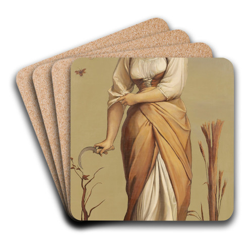 Les Quatres Saisons (The Four Seasons) - Ete (Summer) by Joseph Felon Art Drink Coaster set Les Quatres Saisons (The Four Seasons) - Ete (Summer) by Joseph Felon Art Drink Coaster set