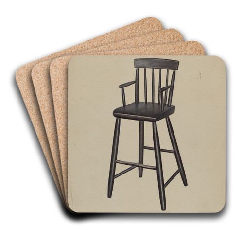 High Chair by Michael Riccitelli Art Drink Coaster set