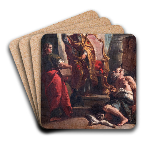 Four Saints by Francesco Fontebasso Art Drink Coaster set Four Saints by Francesco Fontebasso Art Drink Coaster set