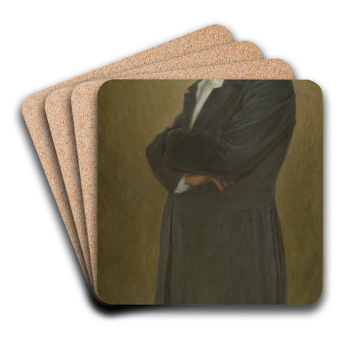 Portrait of Zackarias Topelius by J.A.G. Acke Art Drink Coaster set