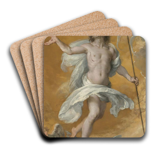 The Risen Christ by Bernardo Strozzi Art Drink Coaster set