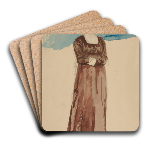 Sketch of a woman by Edwin Austin Abbey Art Drink Coaster set