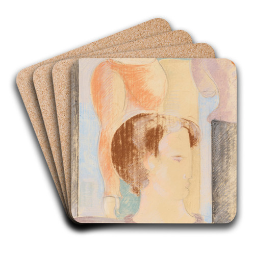Gestaffelte Gruppe by Oskar Schlemmer Art Drink Coaster set Gestaffelte Gruppe by Oskar Schlemmer Art Drink Coaster set