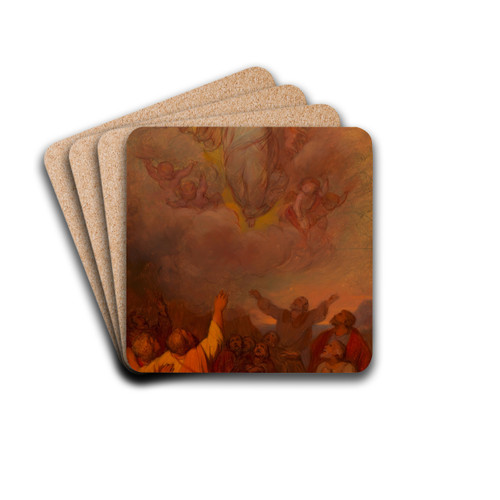 Mariae Himmelfahrt (Entwurf fr das Altarbild in Esztergom (Gran)) by Josef Danhauser Drink Coasters - set of 4