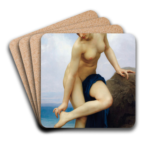 After the Bath by William Bouguereau Art Drink Coaster set