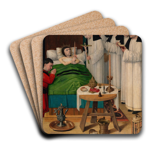 Scenes from the Life of Saint Augustine by Master of Saint Augustine Art Drink Coaster set
