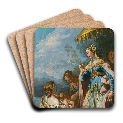 The Finding Of Moses by Gaspare Diziani Art Drink Coaster set