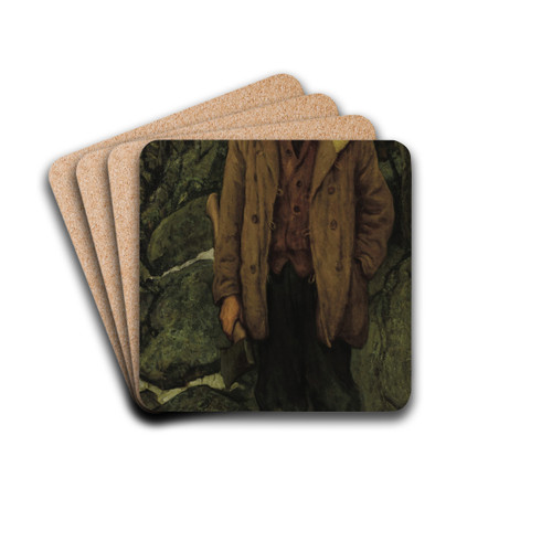 The Woodsman (William Compton) by Francis Luis Mora Drink Coasters - set of 4