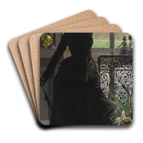 An Elegant Lady by Vittorio Matteo Corcos Art Drink Coaster set An Elegant Lady by Vittorio Matteo Corcos Art Drink Coaster set