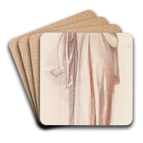 St George Series - Study of the Princess for 'The Princess draws the fatal Lot' by Sir Edward Coley Burne-Jones Art Drink Coaster set
