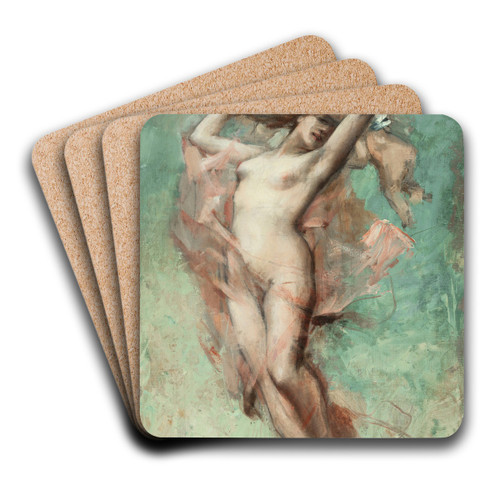 Le jour by Lon Franois Comerre Art Drink Coaster set