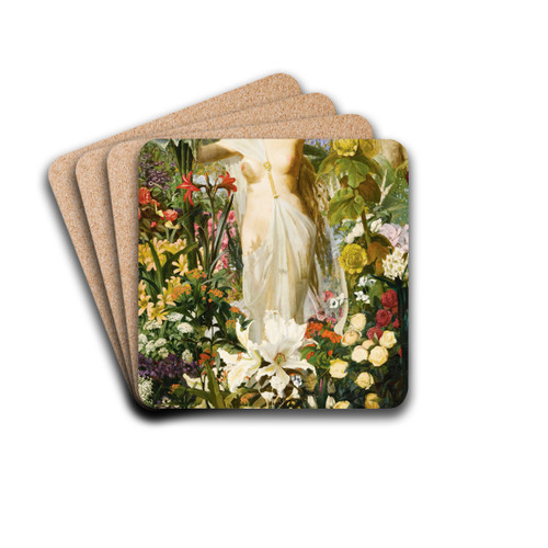 Flora by Valentine Walter Bromley Drink Coasters - set of 4