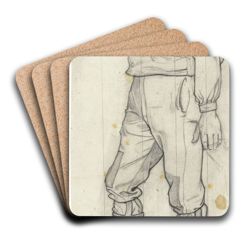 Staande man (zonder hoofd) met laarzen by Richard Nicolas Roland Holst Art Drink Coaster set