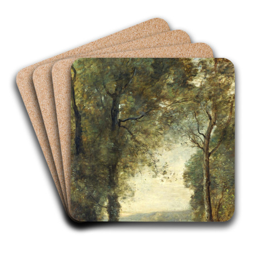 Reminiscence of the Beach of Naples by Jean-Baptiste-Camille Corot Art Drink Coaster set Reminiscence of the Beach of Naples by Jean-Baptiste-Camille Corot Art Drink Coaster set