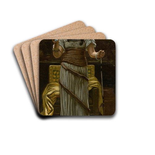 The Etruscan Sorceress by Elihu Vedder Drink Coasters - set of 4