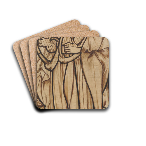 Angels Playing Harps by Sir Edward Coley Burne-Jones Drink Coasters - set of 4