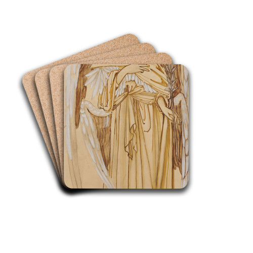 The Angels of the Hierarchy - Dominions by Sir Edward Coley Burne-Jones Drink Coasters - set of 4