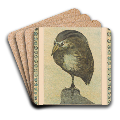 Kalenderblad juni met kwak by Theo van Hoytema Art Drink Coaster set