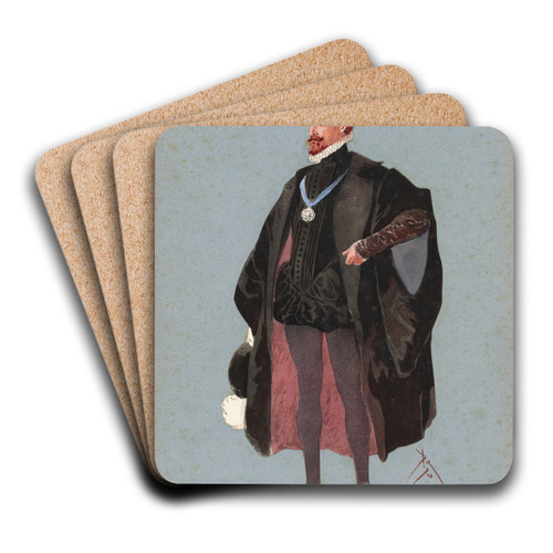 Gentiluomo (Corista) by Pipein Gamba Art Drink Coaster set