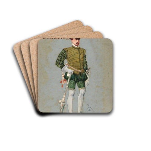 Gentiluomo (Cacciatore) Corista by Pipein Gamba Drink Coasters - set of 4