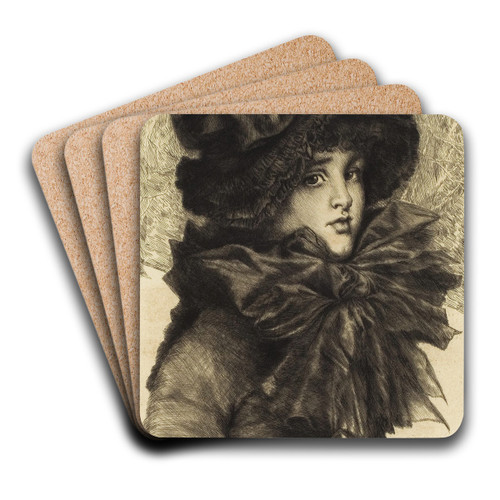 Sunday Morning by James Tissot Art Drink Coaster set
