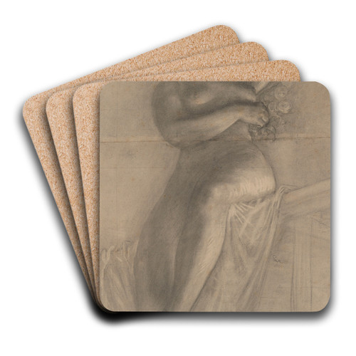 Figure Study by Charles Mertens Art Drink Coaster set Figure Study by Charles Mertens Art Drink Coaster set