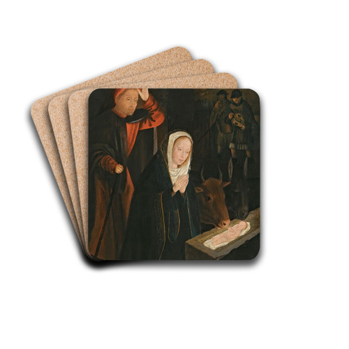 The Adoration Of The Shepherds by School of Bruges Drink Coasters - set of 4