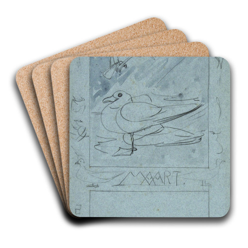 Meeuwen, maart by Theo van Hoytema Art Drink Coaster set