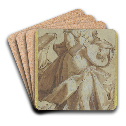The sense of hearing by Hendrick Goltzius Art Drink Coaster set