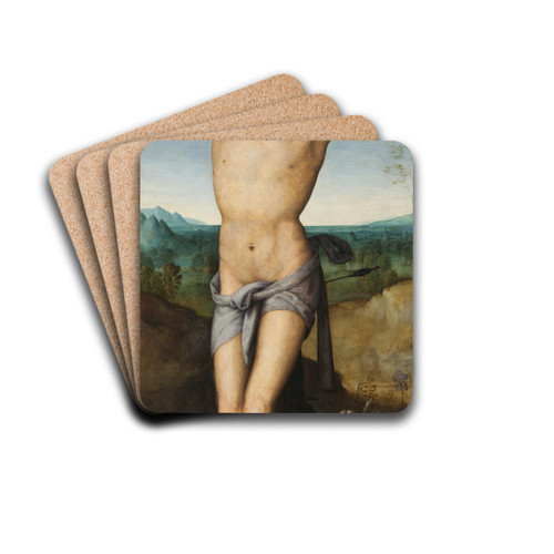 St Sebastian by Pietro Perugino Drink Coasters - set of 4