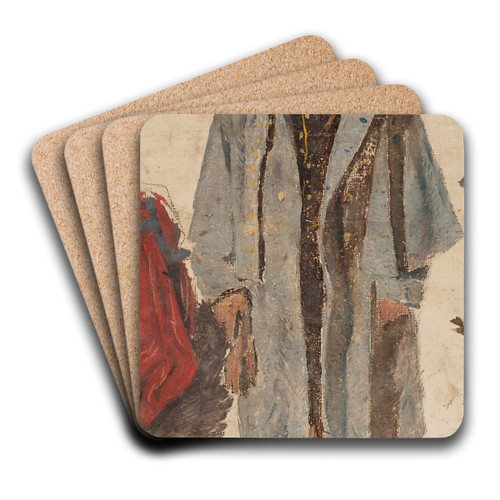 Young Soldier, Sketch of a Soldier Giving Water to a Wounded Companion by Winslow Homer Art Drink Coaster set Young Soldier, Sketch of a Soldier Giving Water to a Wounded Companion by Winslow Homer Art Drink Coaster set