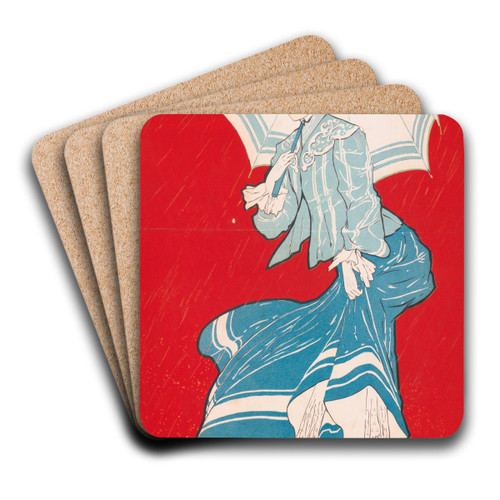 A rainy daisy by Gray Litho. Co Art Drink Coaster set