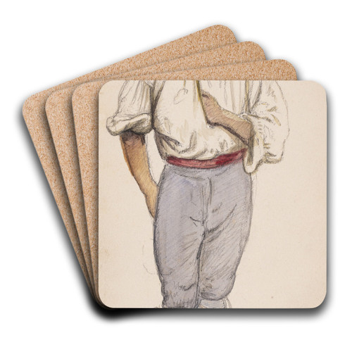 Italiensk bonde eller hyrde by Wilhelm Marstrand Art Drink Coaster set