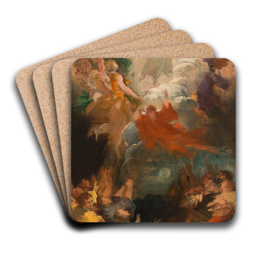 L'Assomption by Xavier-Alphonse Monchablon Art Drink Coaster set L'Assomption by Xavier-Alphonse Monchablon Art Drink Coaster set