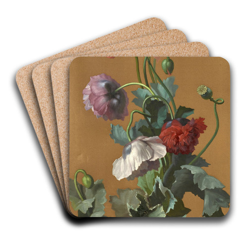 Les grand pavots by Jean Benner Art Drink Coaster set