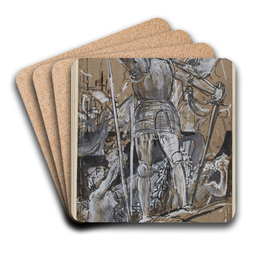 Les Conquerants by Luc-Olivier Merson Art Drink Coaster set Les Conquerants by Luc-Olivier Merson Art Drink Coaster set