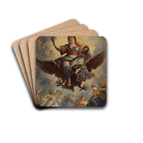 Ceiling of the Council Chamber by Erasmus Quellinus the younger Drink Coasters - set of 4
