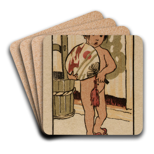 August by Helen Hyde Art Drink Coaster set